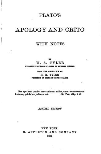 Platone: Plato's Apology and Crito (Ancient Greek language, 1887, D. Appleton and Company)